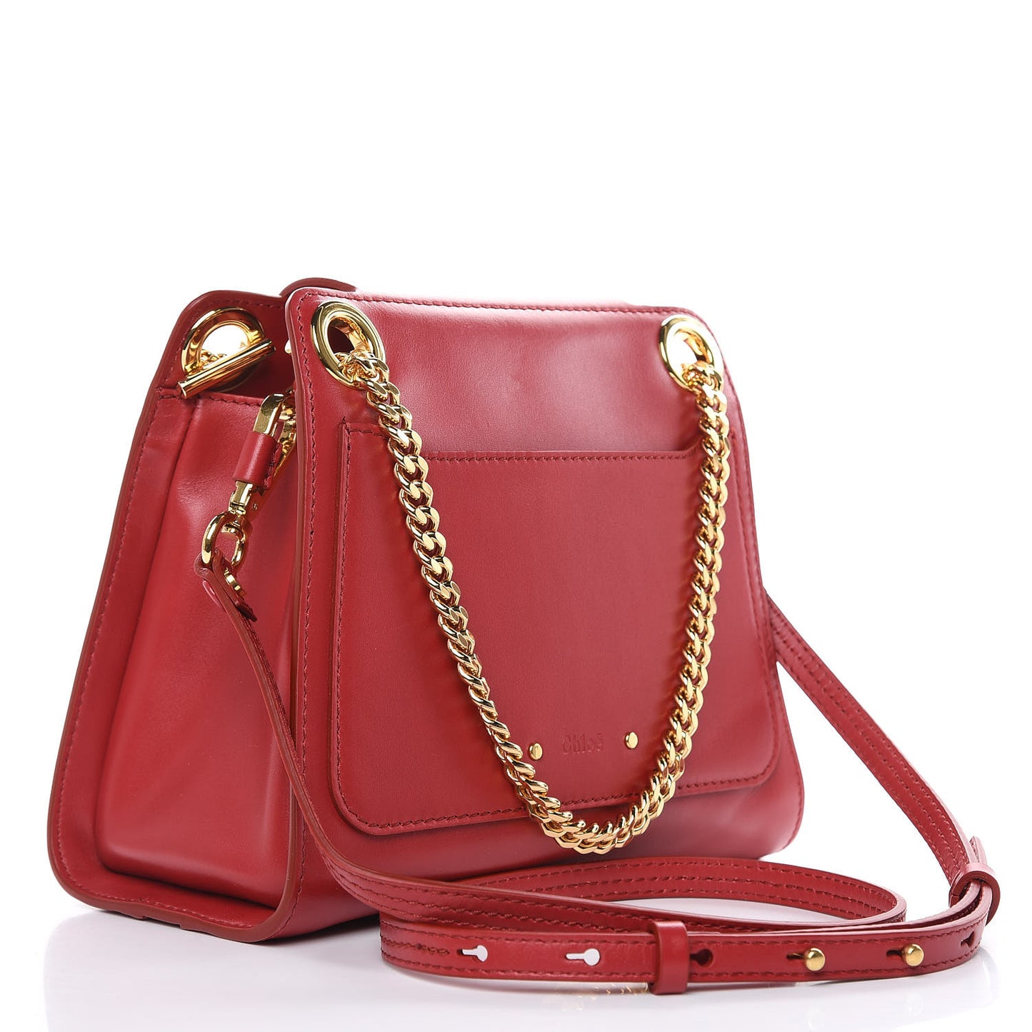 Shiny Calfskin Mini Annie Shoulder Bag Dreamy Red