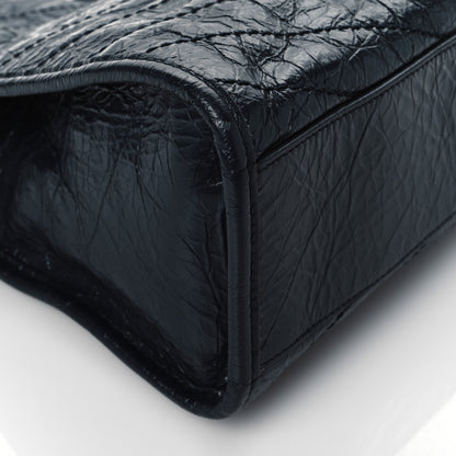 Saint Laurent Crinkled Calfskin Matelasse Monogram Medium Niki Shopper Tote Deep Marine 9 of 10