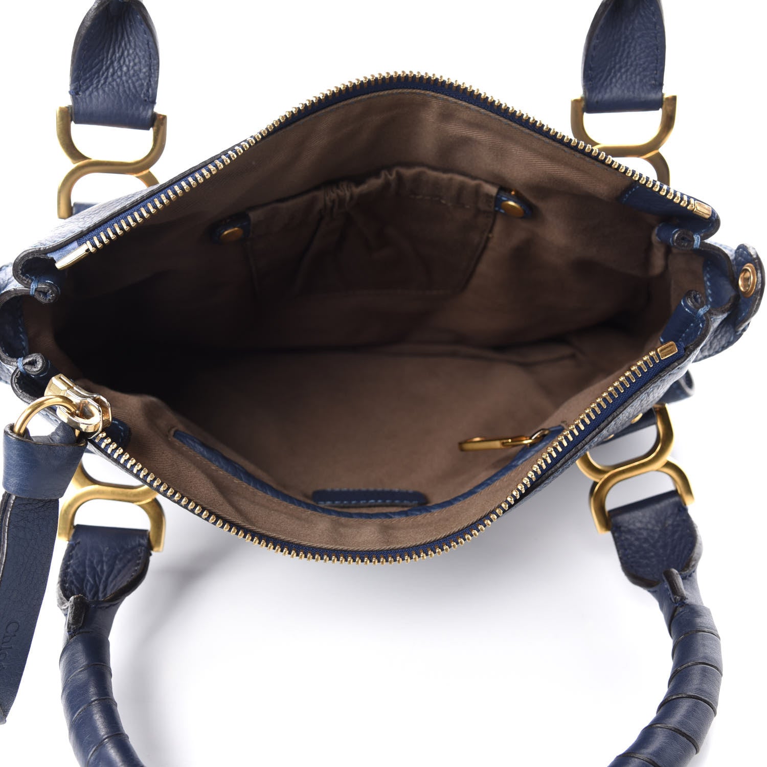 Chloe Calfskin Medium Marcie Satchel Royal Navy 5 of 10