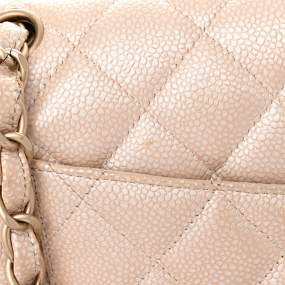 Chanel Iridescent Caviar Quilted Jumbo Double Flap Beige 19 of 21