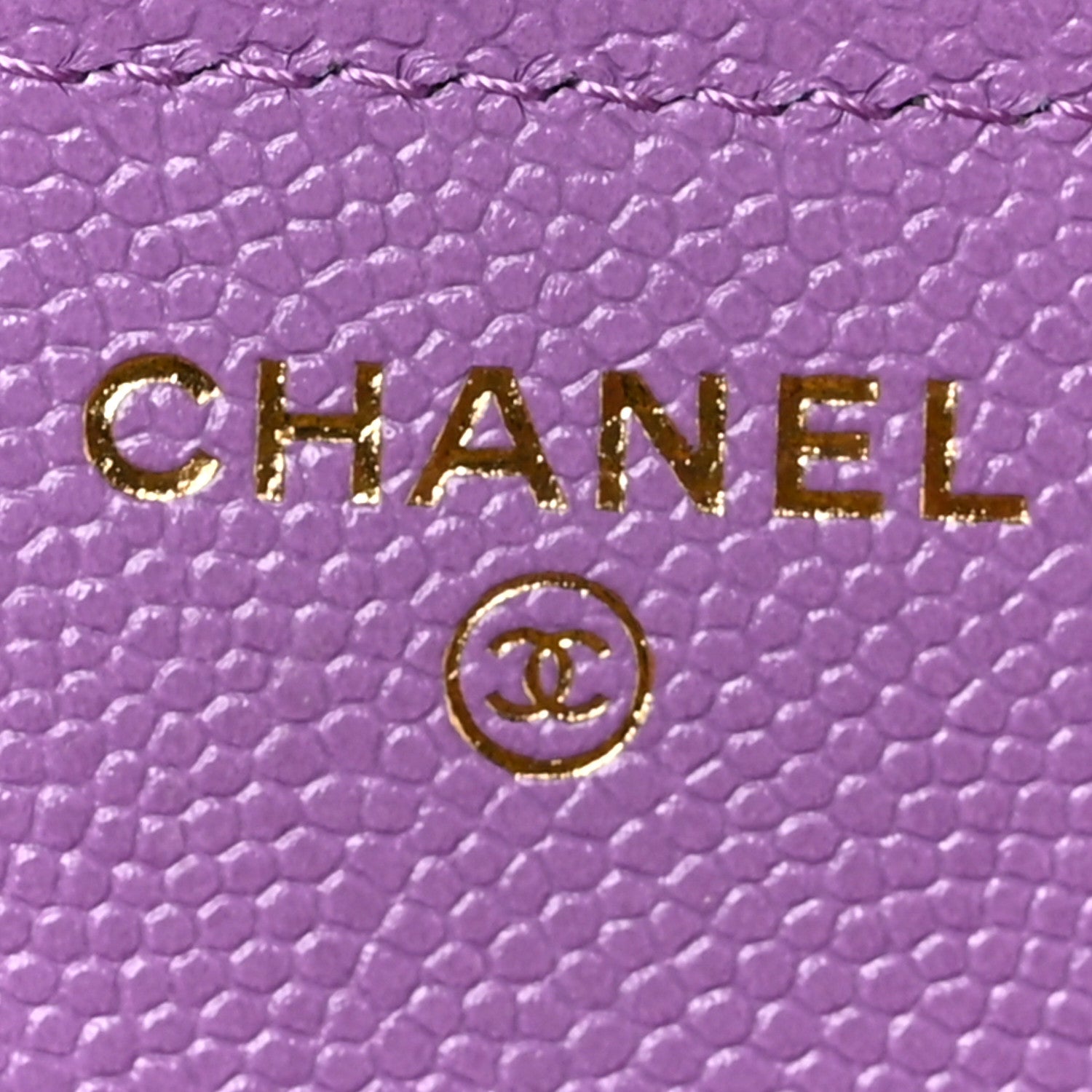 Chanel Caviar Quilted Compact Flap Wallet Purple 6 of 6