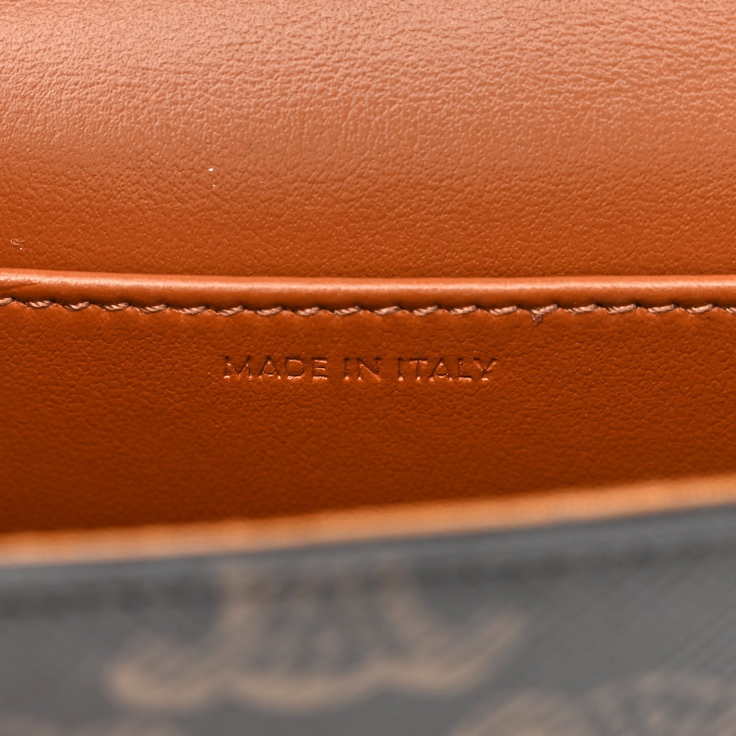 Triomphe Canvas Calfskin Mini Triomphe Tan