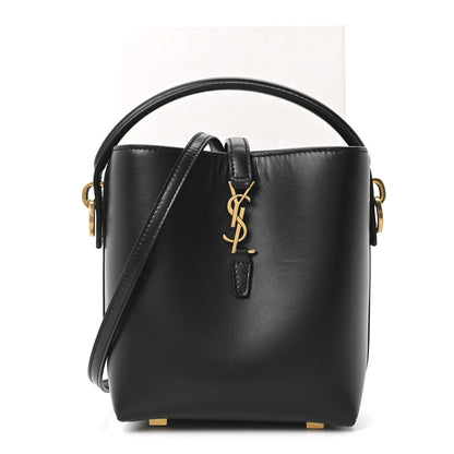 Saint Laurent Shiny Calfskin Le 37 Mini Bucket Bag Black 7 of 9