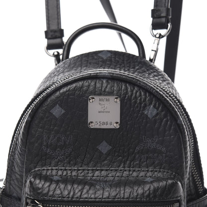 MCM Visetos Side Stud X-Mini Stark Bebe Boo Backpack Black 8 of 8