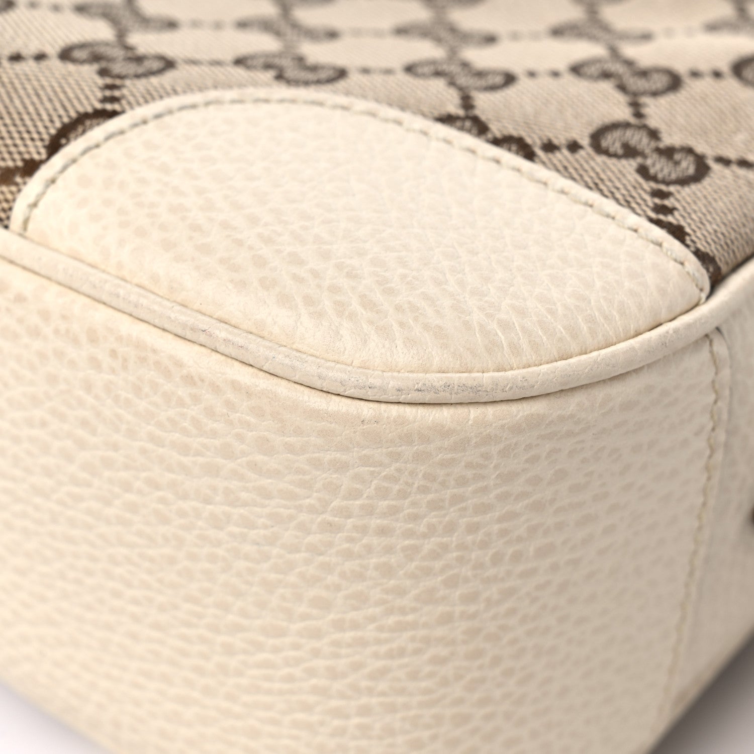Gucci Monogram Dollar Calfskin Mini Bree Messenger Bag Beige Ebony Avoire 11 of 13