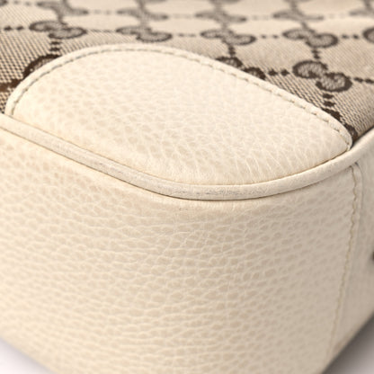 Gucci Monogram Dollar Calfskin Mini Bree Messenger Bag Beige Ebony Avoire 11 of 13