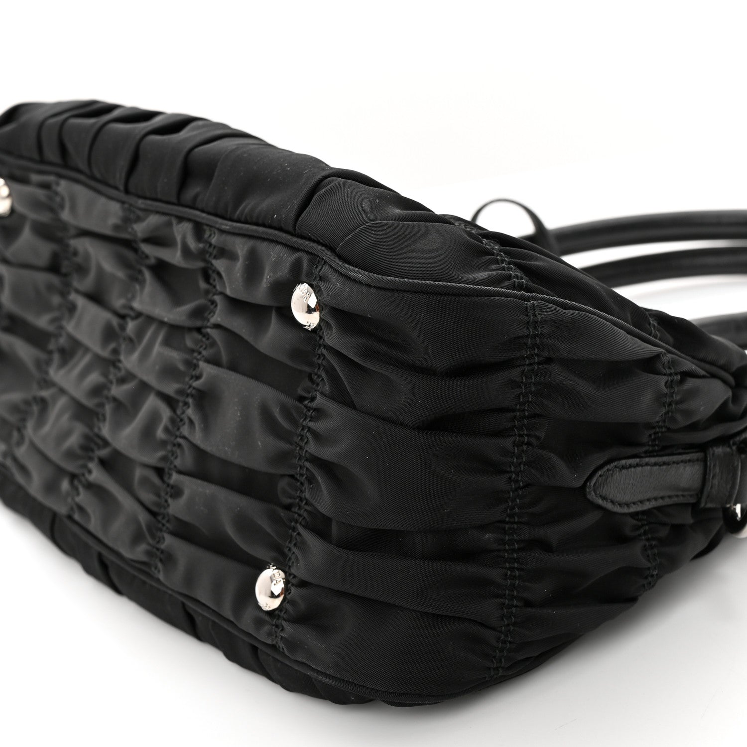 Prada Tessuto Nylon Gaufre Shopping Satchel Black 9 of 14