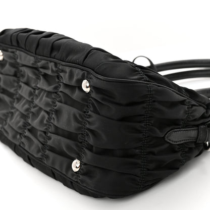 Prada Tessuto Nylon Gaufre Shopping Satchel Black 9 of 14