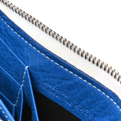 Balenciaga Veau Arena Multicolore Bazar Continental Zip Around Wallet Bleu Lazuli White 7 of 10