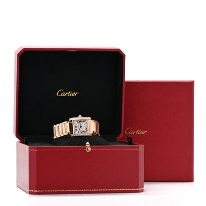 Cartier 18K Pink Gold Diamond Bezel 25mm Tank Francaise Quartz Watch 5 of 5