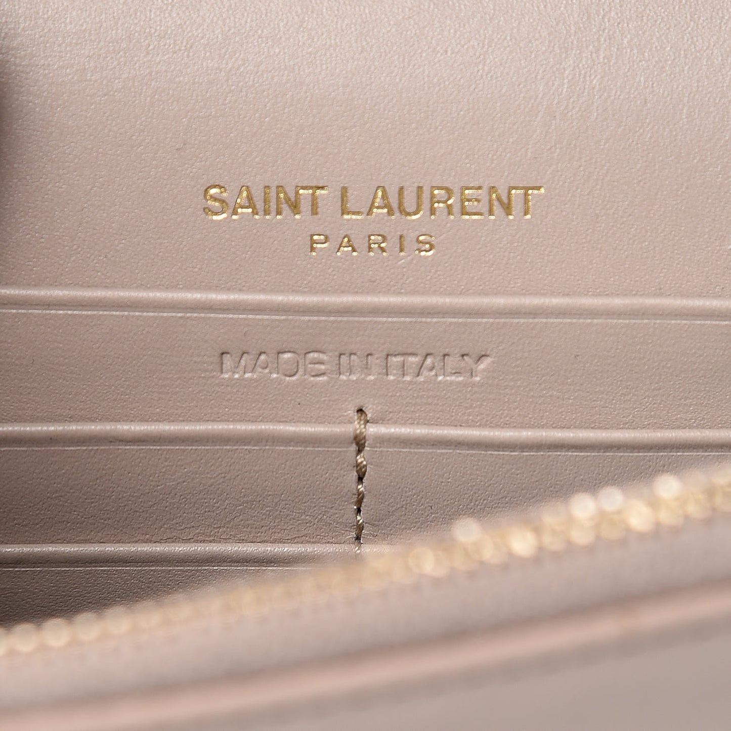 Smooth Calfskin Classic Monogram Kate Tassel Chain Wallet Nude Powder