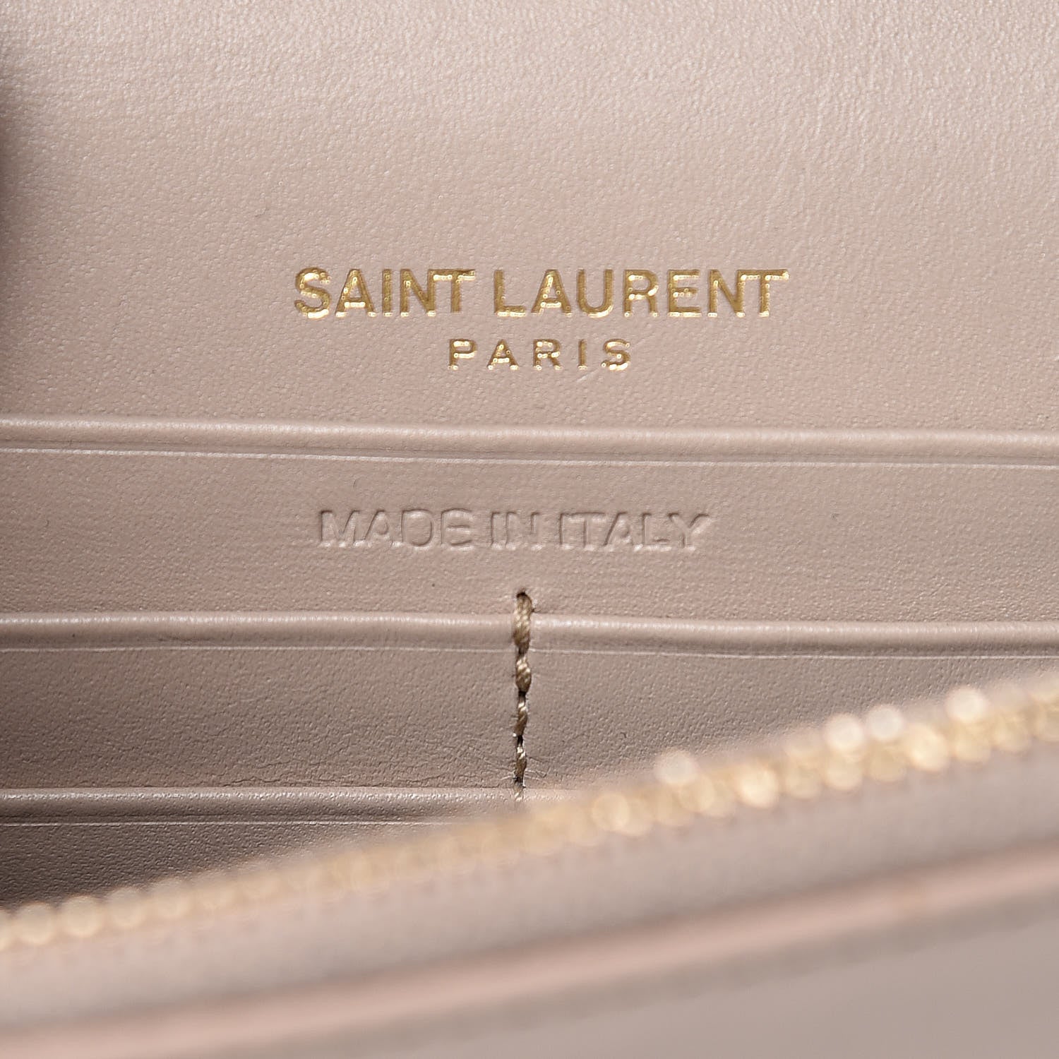 Saint Laurent Smooth Calfskin Classic Monogram Kate Tassel Chain Wallet Nude Powder 7 of 11