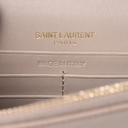 Saint Laurent Smooth Calfskin Classic Monogram Kate Tassel Chain Wallet Nude Powder 7 of 11