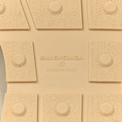 Balenciaga Mesh Calfskin Neoprene Suede Womens Race Runner Sneakers 42 White Black Craie Beige 6 of 9