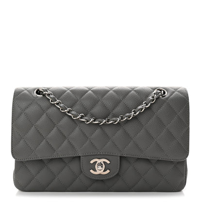 Chanel Caviar Quilted Medium Double Flap Grey 1 of 10