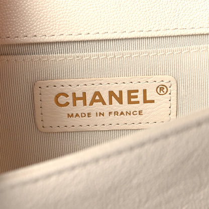 Chanel Caviar Quilted Small Boy Flap White 6 of 10