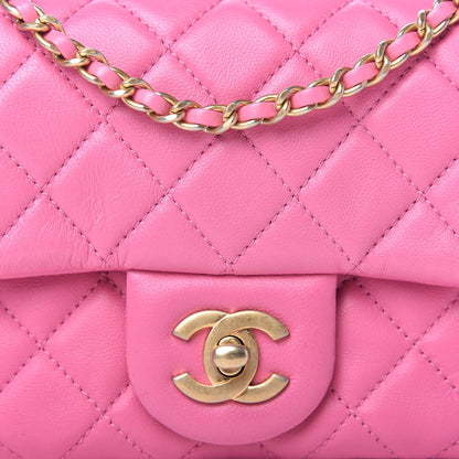 Chanel Lambskin Quilted Mini Pearl Crush Flap Pink 10 of 10