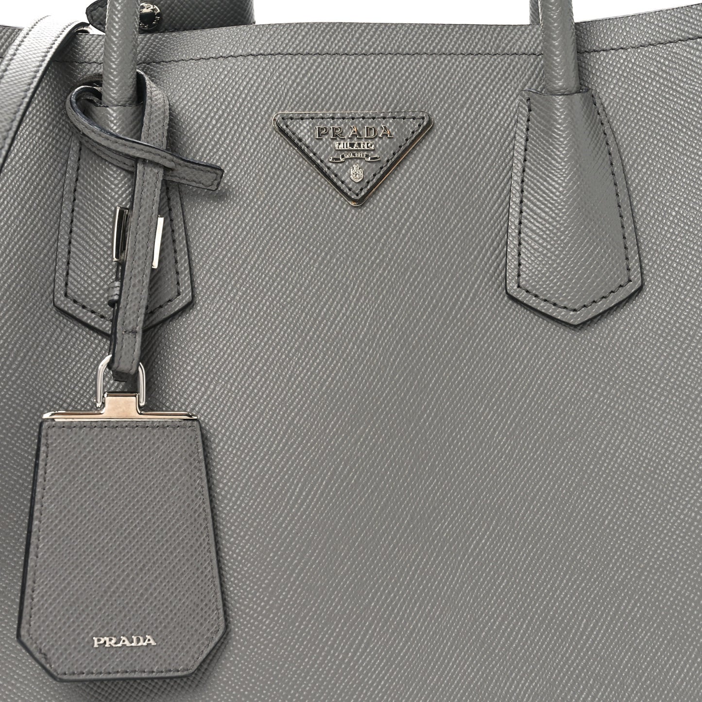 Saffiano Cuir Small Double Bag Marmo