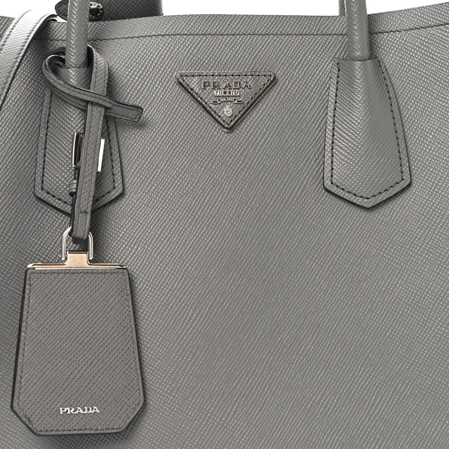 Prada Saffiano Cuir Small Double Bag Marmo 7 of 10