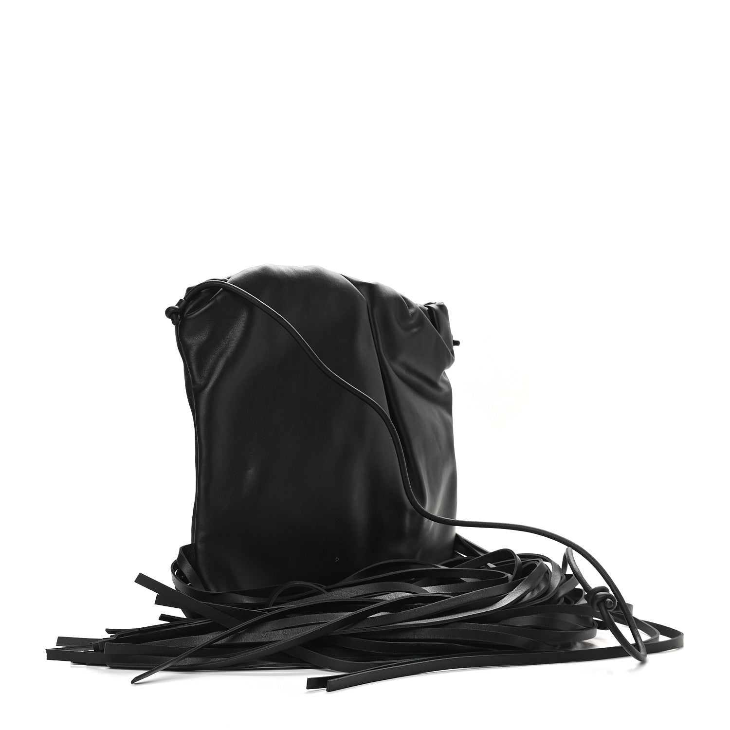 Bottega Veneta Nappa The Fringe Pouch Shoulder Bag Black 2 of 9