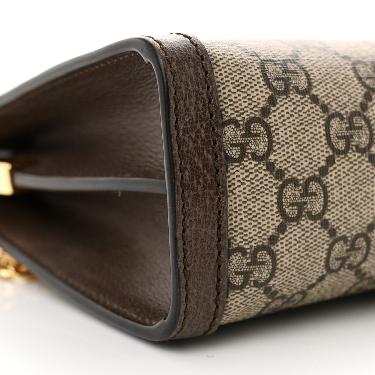 Gucci GG Supreme Monogram Web Small Ophidia Chain Shoulder Bag Brown 9 of 10