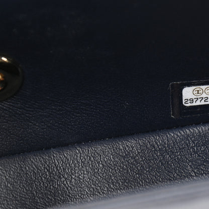 Chanel Lambskin Quilted Mini Rectangular Flap Dark Navy Blue 6 of 11