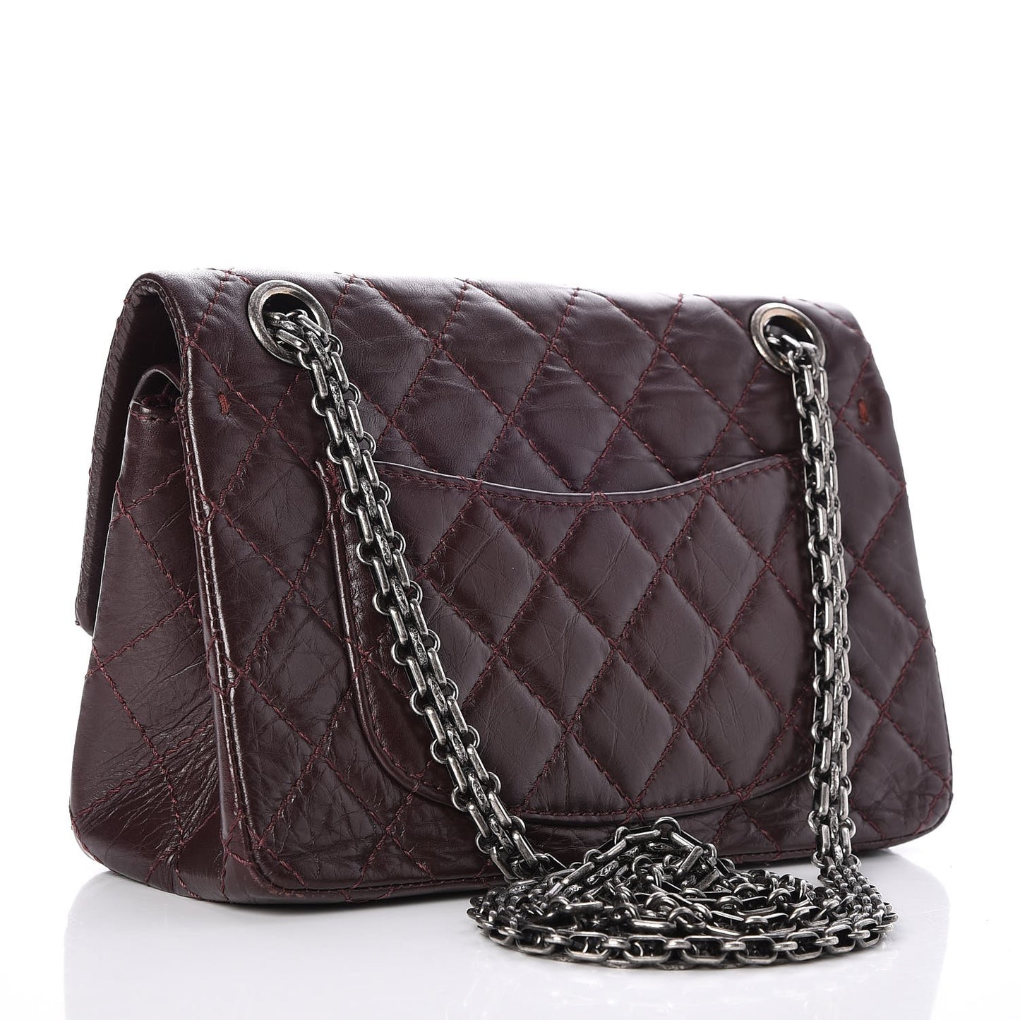 Aged Calfskin Lucky Charms 2.55 Reissue 224 Flap Burgundy