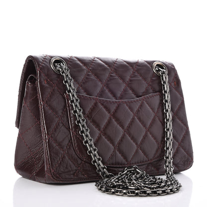 Chanel Aged Calfskin Lucky Charms 2.55 Reissue 224 Flap Burgundy 4 of 8