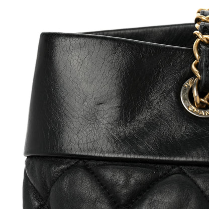 Chanel Calfskin Quilted Large Soft Elegance Tote Black 24 of 25