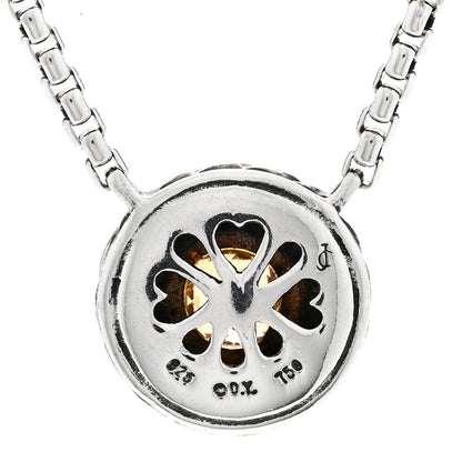 David Yurman Sterling Silver 18K Yellow Gold Citrine Cookie Necklace 5 of 5