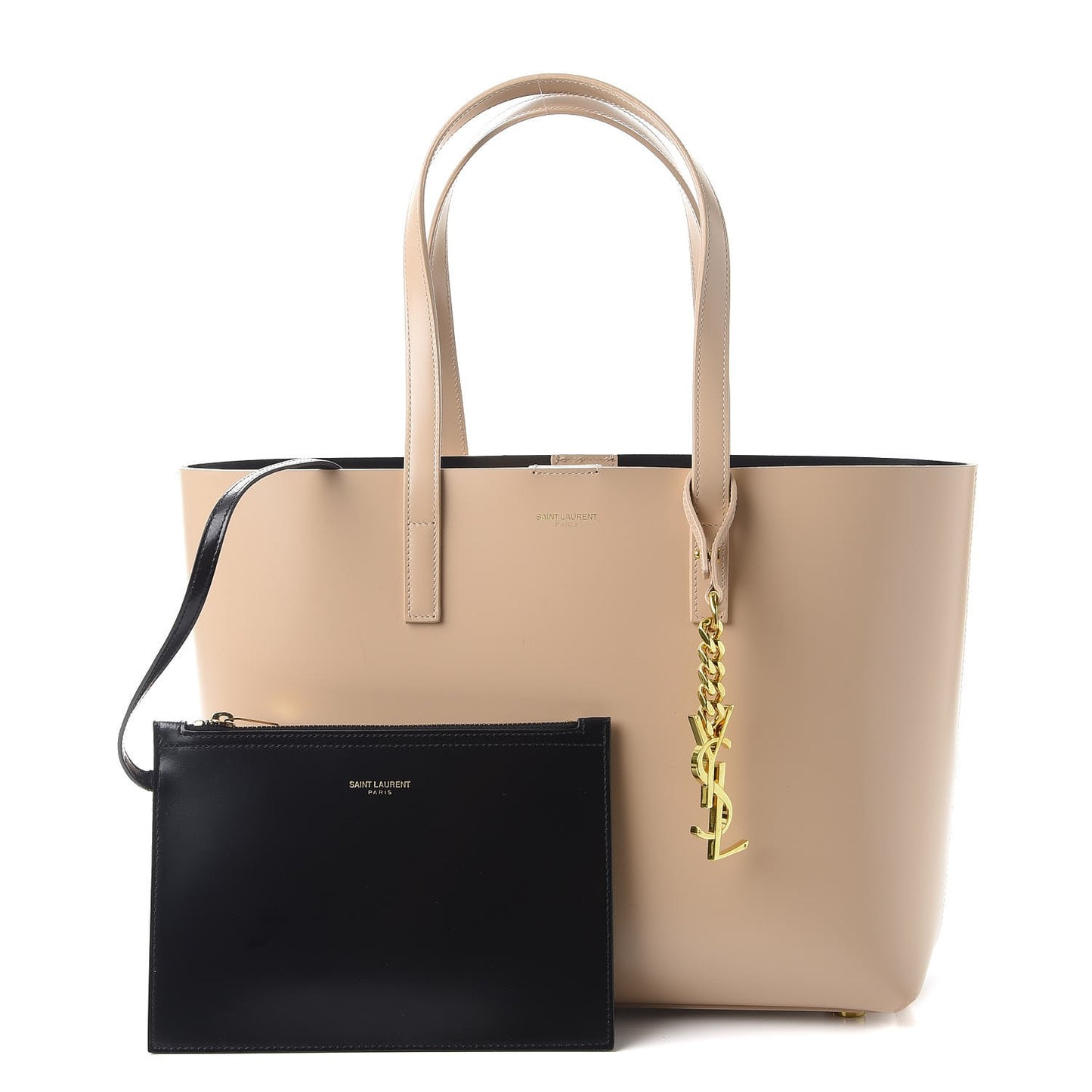 Calfskin Classic Monogram Double Face Tote Nude Powder