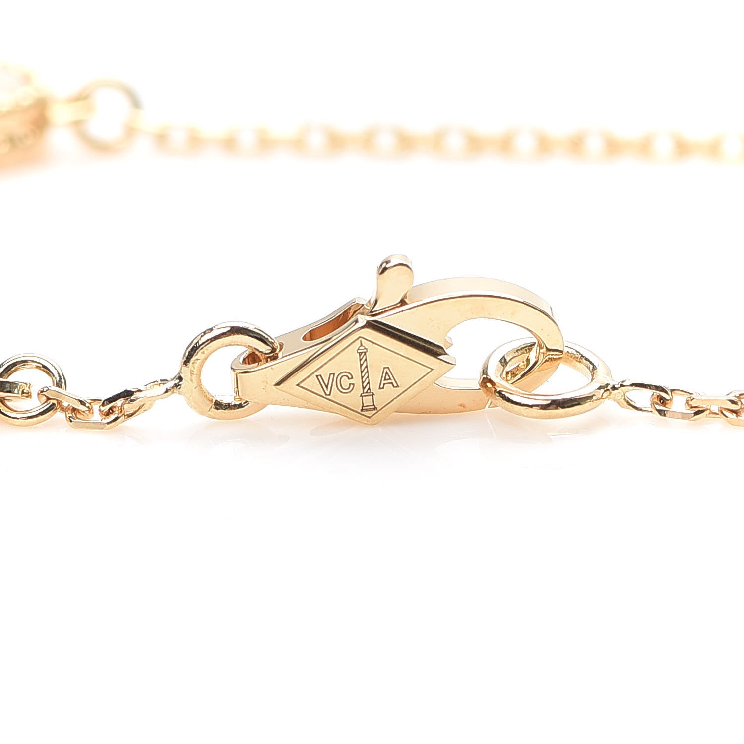 Van Cleef & Arpels 18K Yellow Gold Mother of Pearl Sweet Alhambra Bracelet 4 of 8