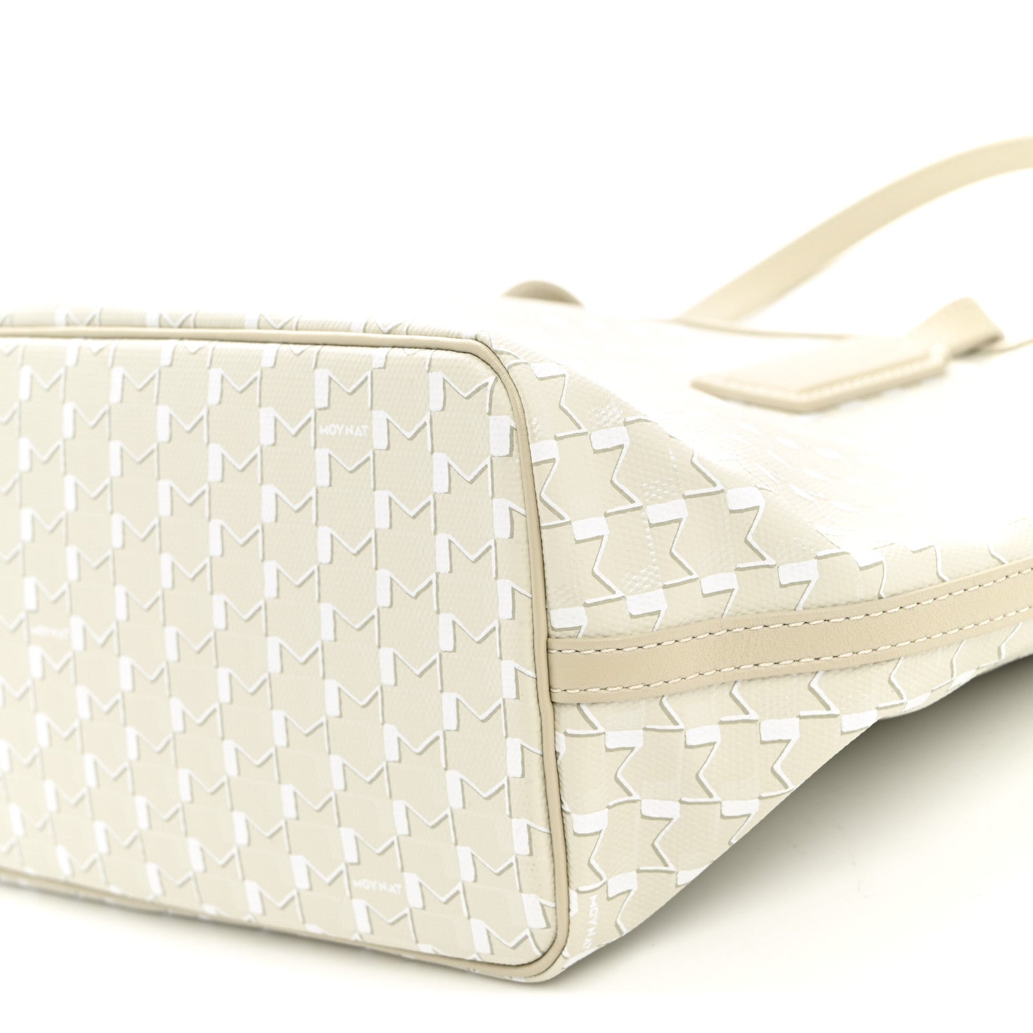 Moynat Calfskin Canvas M Tote PM Beige 9 of 9