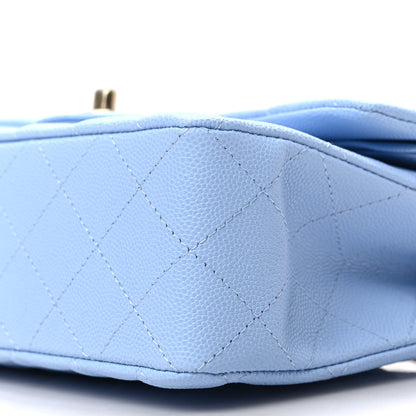 Chanel Caviar Quilted Small Double Flap Light Blue 9 of 9