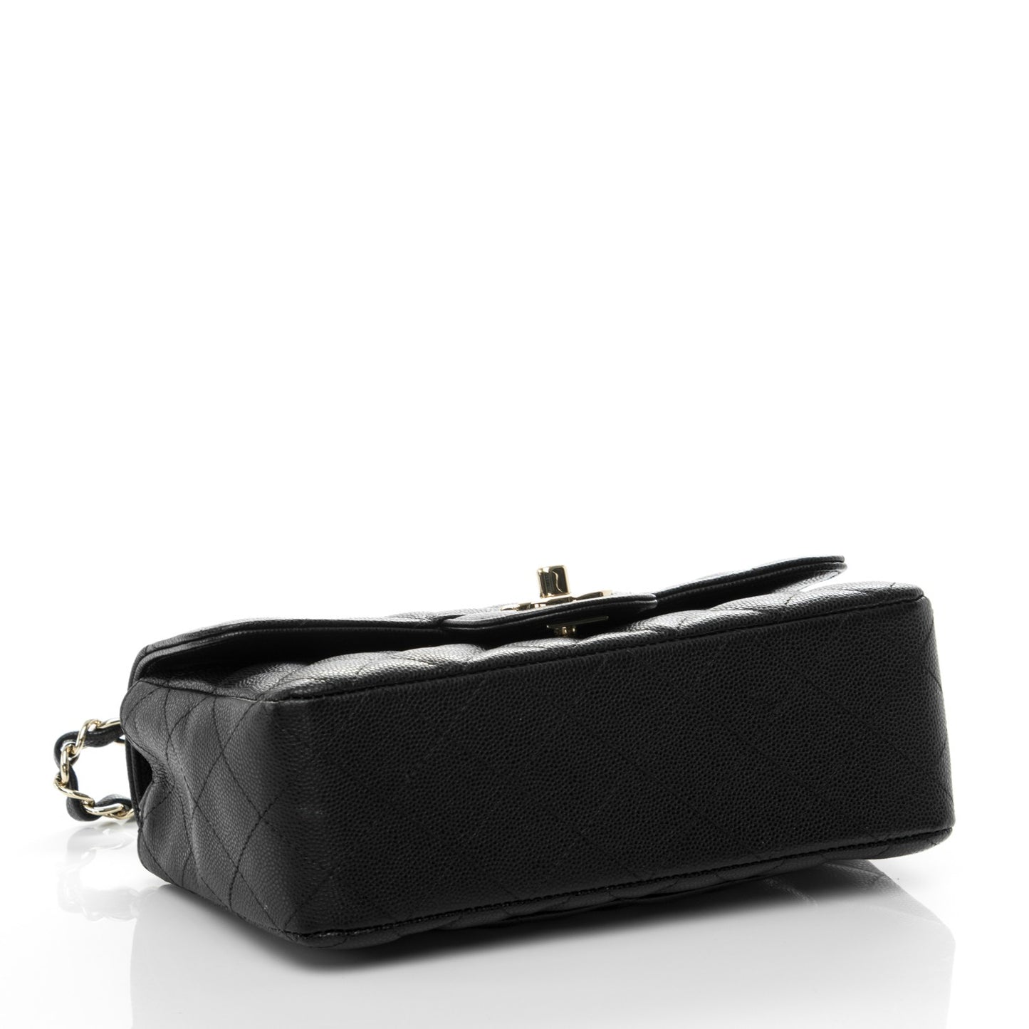 Caviar Quilted Mini Rectangular Flap Black