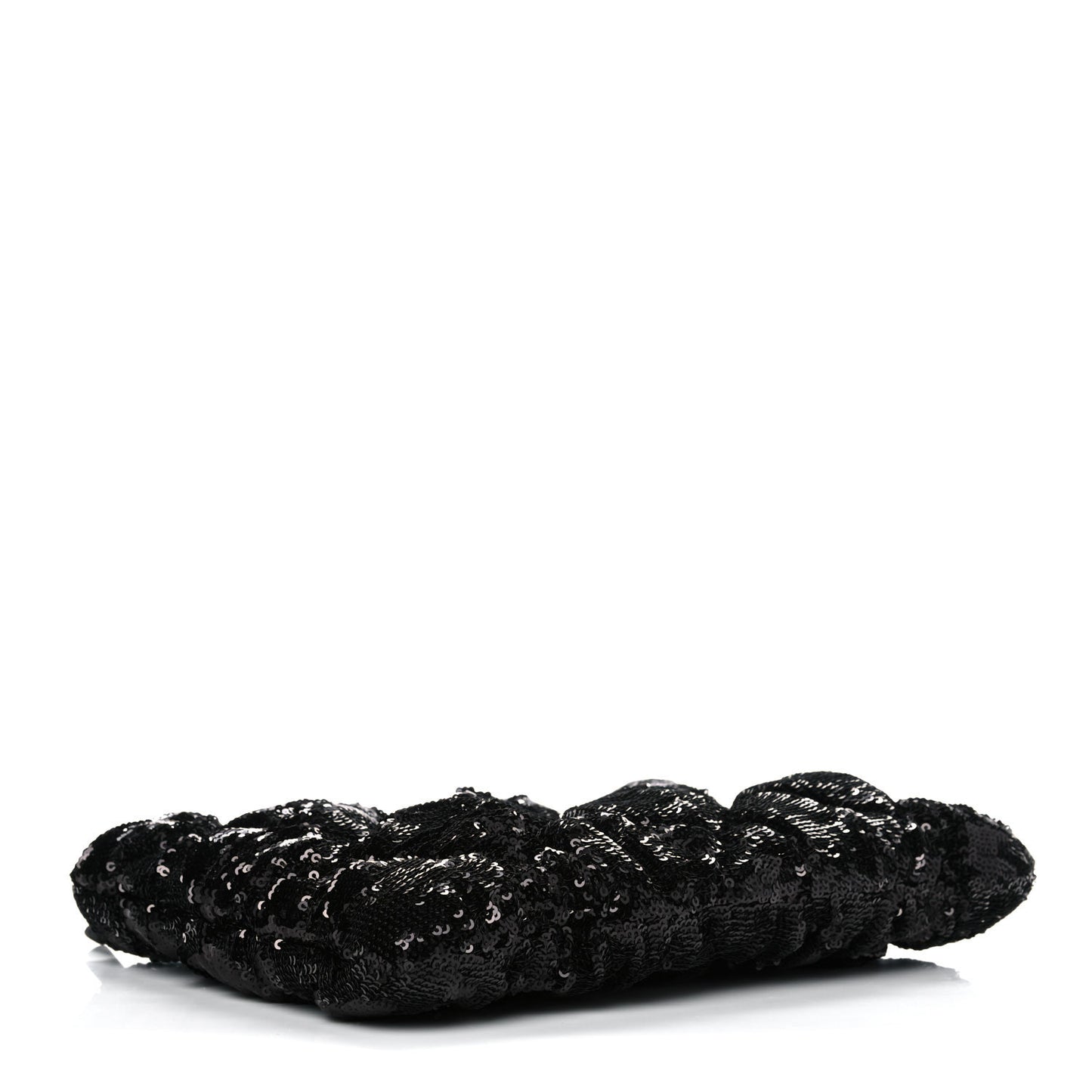 Sequins Quilted Large Chanel 19 Pouch Black