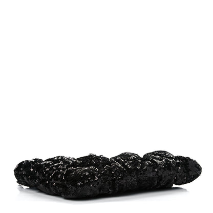 Chanel Sequins Quilted Large Chanel 19 Pouch Black 4 of 11