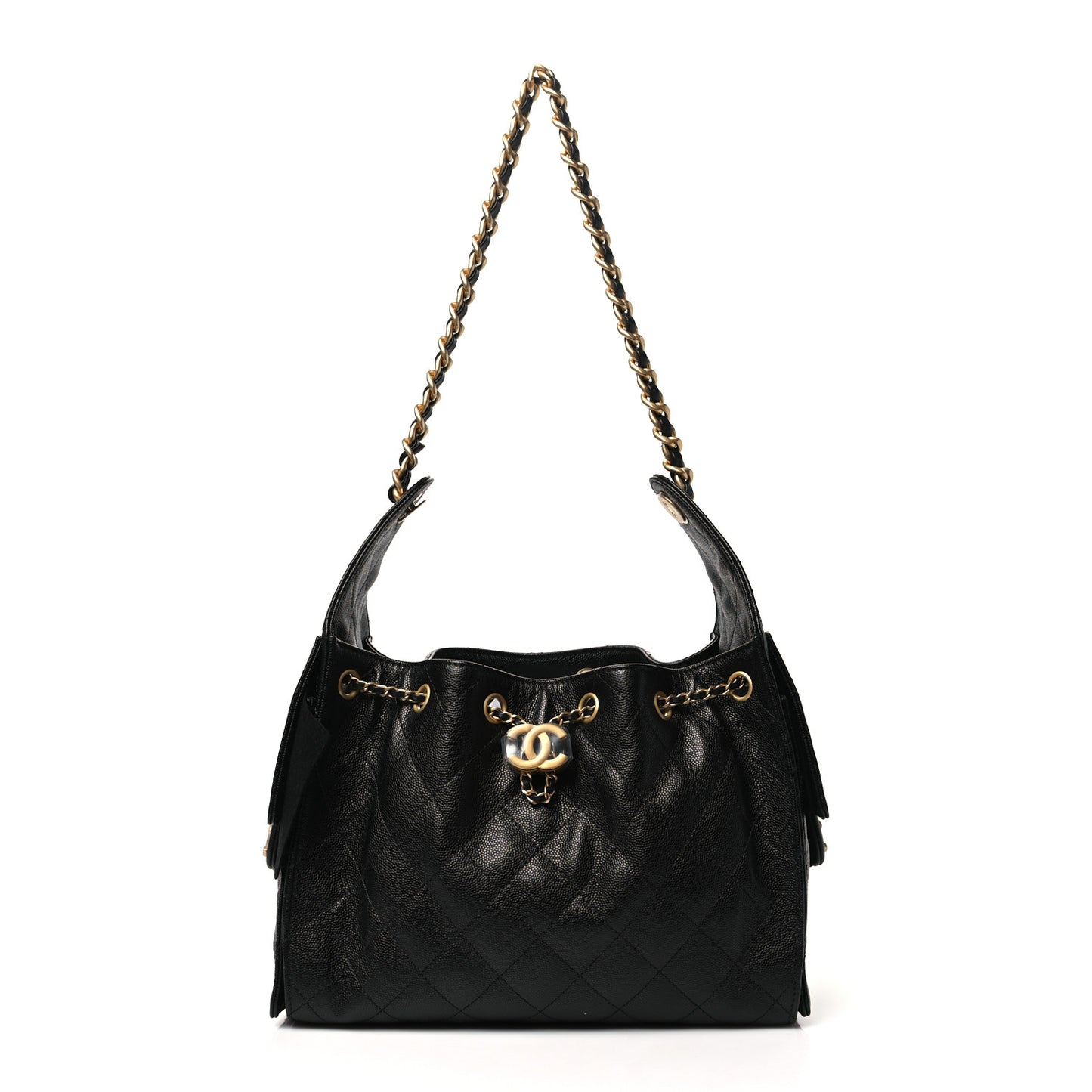 Caviar Quilted Small Chanel 25 Handbag Black