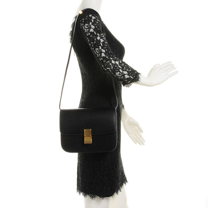 Celine Box Calfskin Medium Classic Box Flap Bag Black 2 of 10