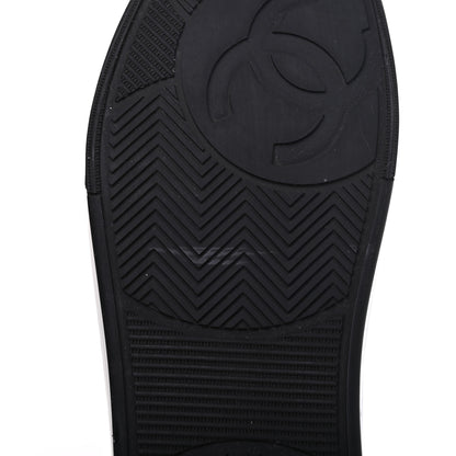 Chanel Calfskin Womens Logo High Top Sneakers 39 Black White 9 of 13