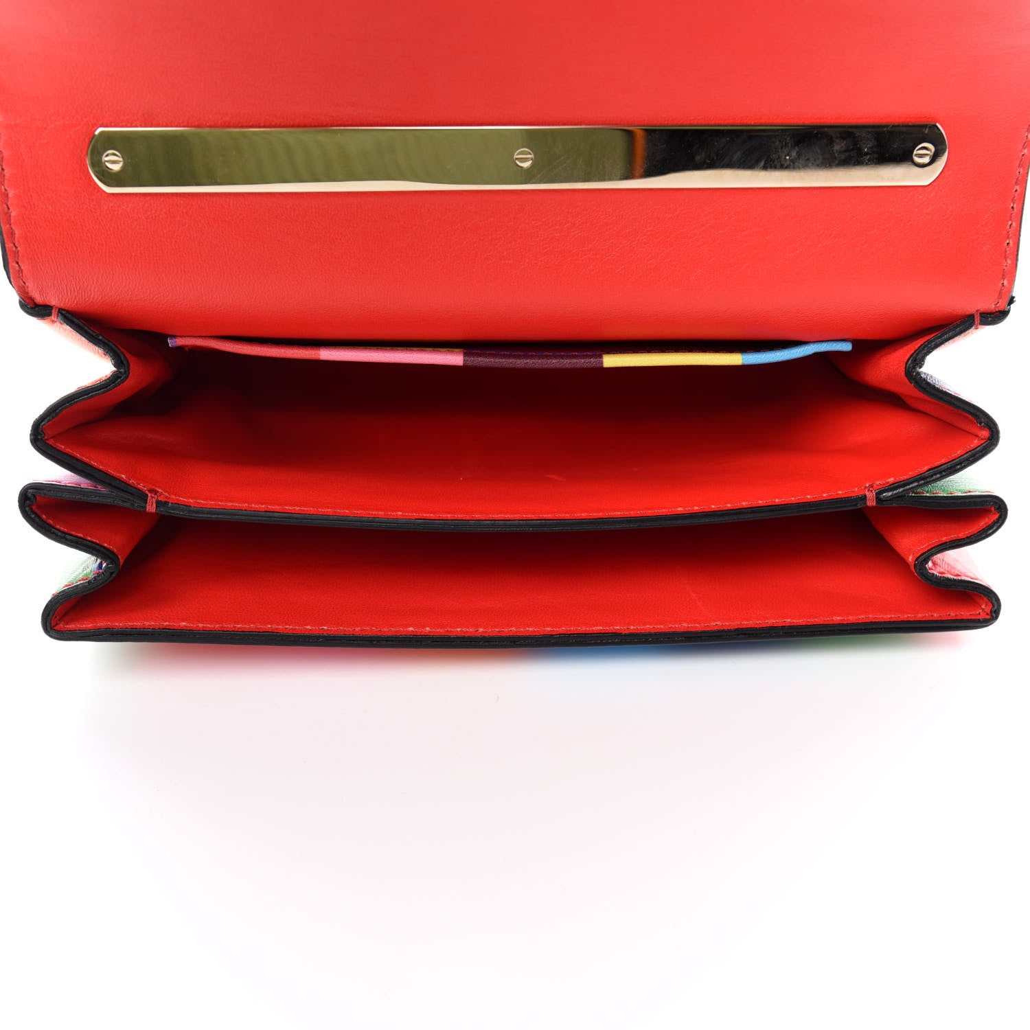 Valentino Garavani Vitello 1973 Va Va Voom Chain Shoulder Bag Multicolor 5 of 9