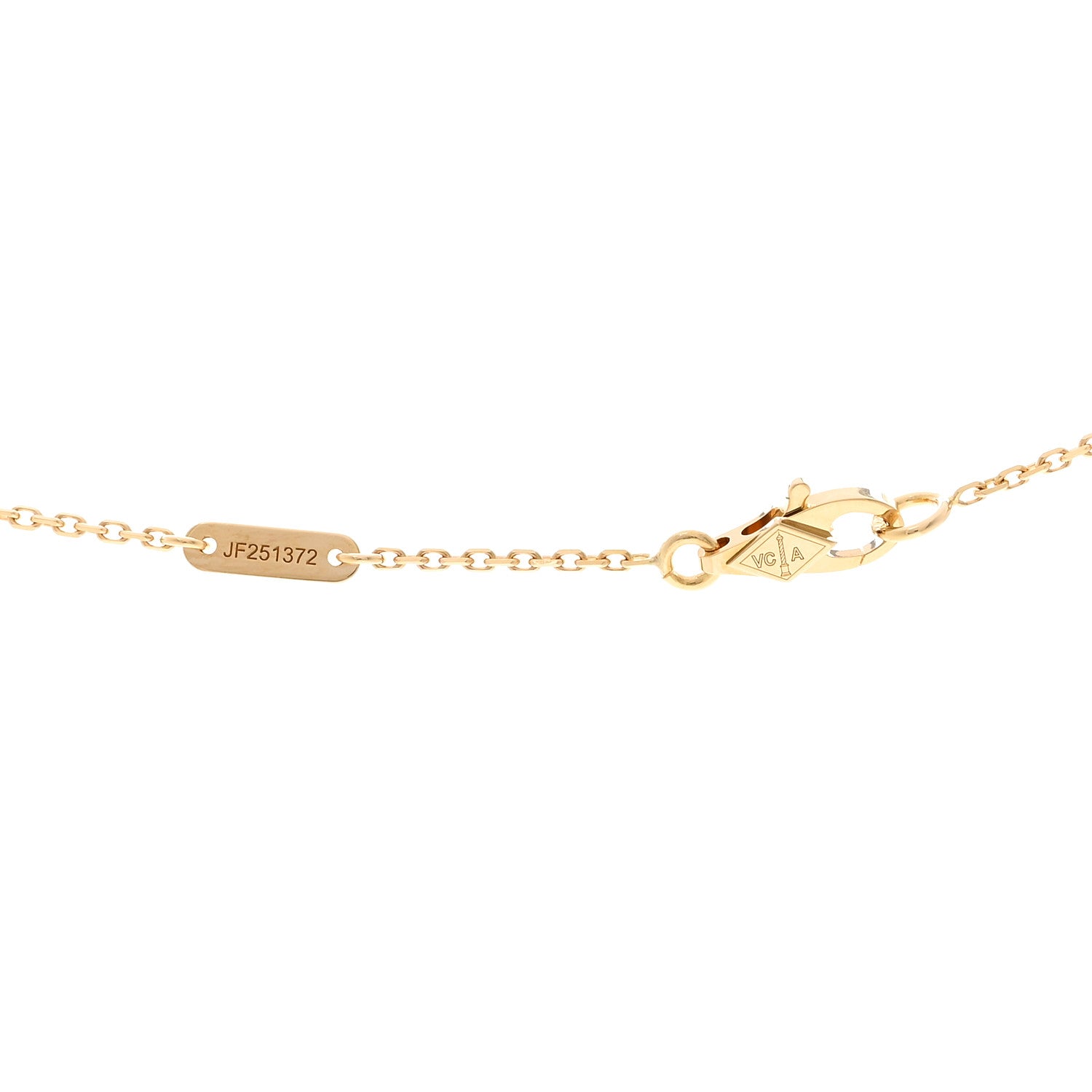 Van Cleef & Arpels 18K Yellow Gold Diamond Mini Frivole Pendant Necklace 4 of 6