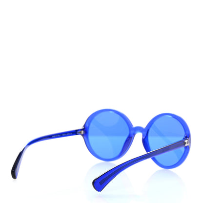 Chanel Acetate Round Sunglasses 71287A Blue 4 of 9