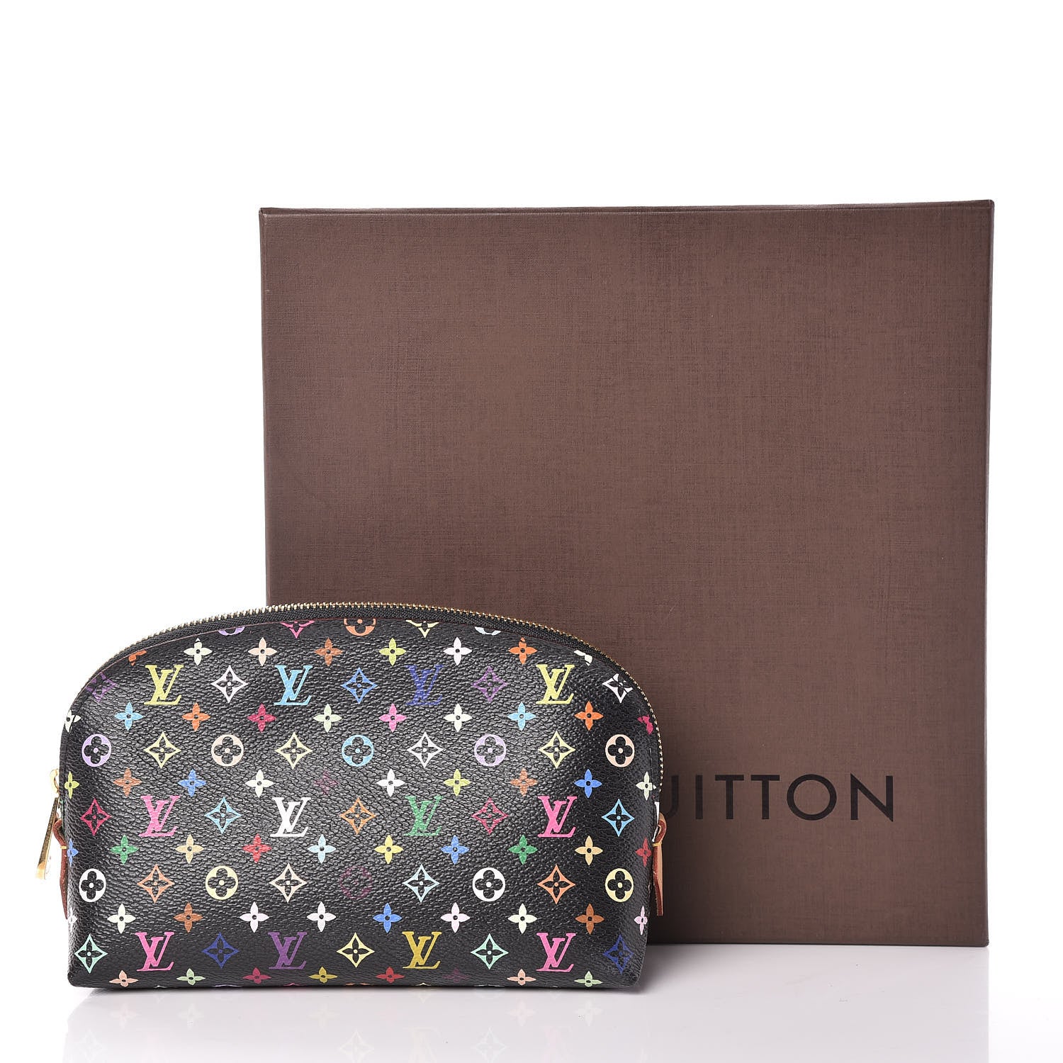 Louis Vuitton Monogram Multicolor Cosmetic Pouch Black Grenade 9 of 9