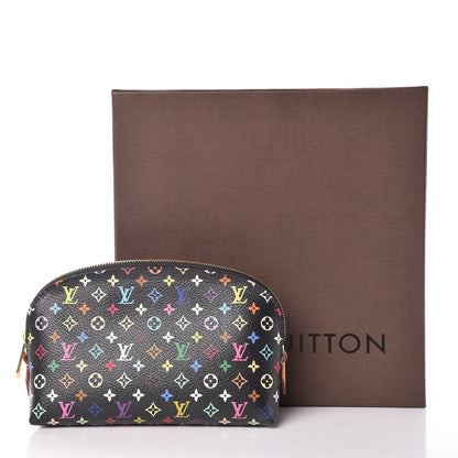 Louis Vuitton Monogram Multicolor Cosmetic Pouch Black Grenade 9 of 9