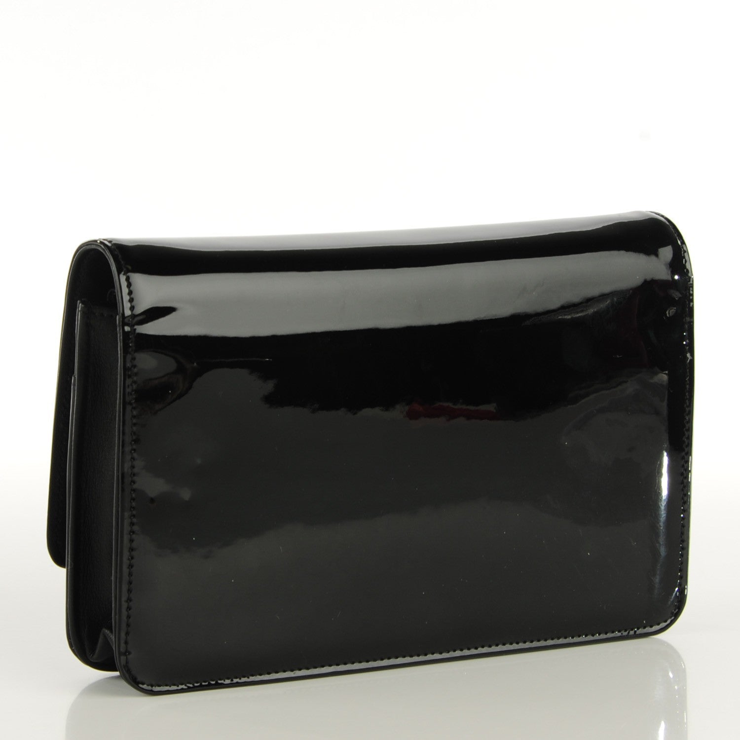 Chanel Patent CC Compact Wallet On Chain WOC Black 3 of 7