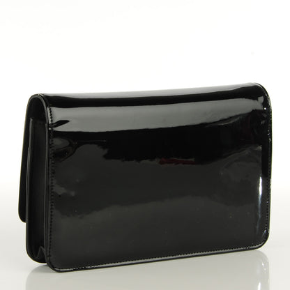 Chanel Patent CC Compact Wallet On Chain WOC Black 3 of 7