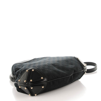 Gucci Monogram Medium Indy Top Handle Hobo Black 4 of 7