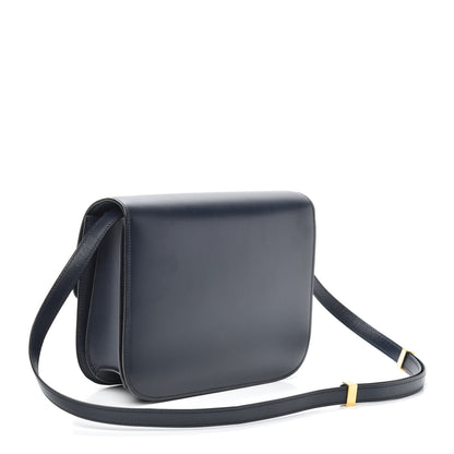 Celine Box Calfskin Medium Classic Box Flap Bag Navy 3 of 8