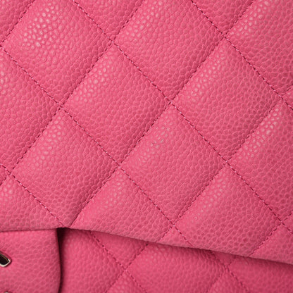 Chanel Iridescent Caviar Quilted Jumbo Double Flap Pink 26 of 29